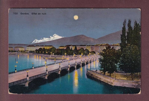 GENEVE - Effet de nuit - 1912