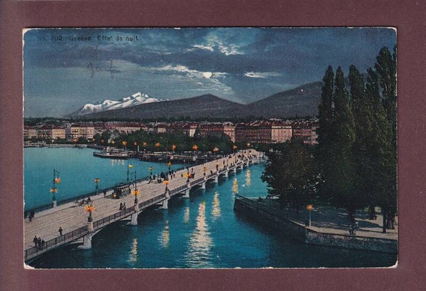 GENEVE - Effet de nuit - 1928