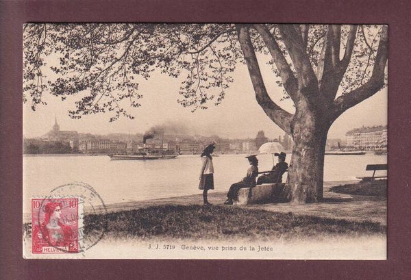 GENEVE depuis la jetée - Bateau CGN - 1908