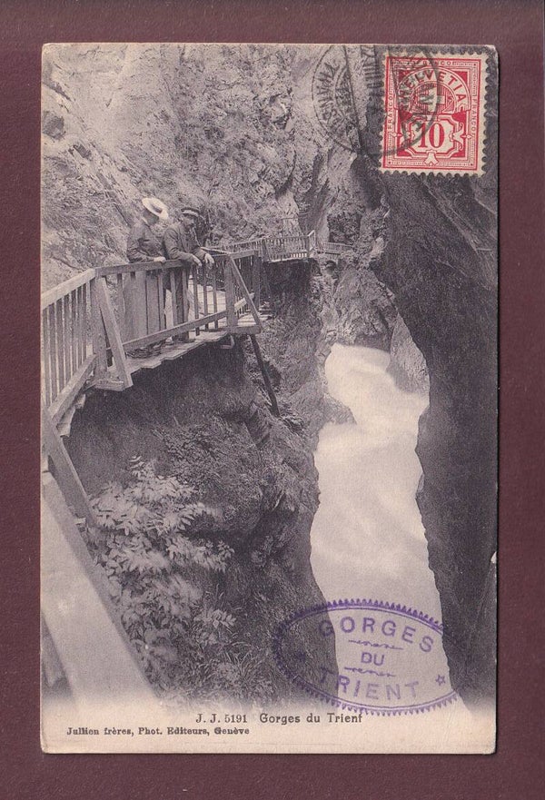 GORGES DU TRIENT - 1907 // pli //
