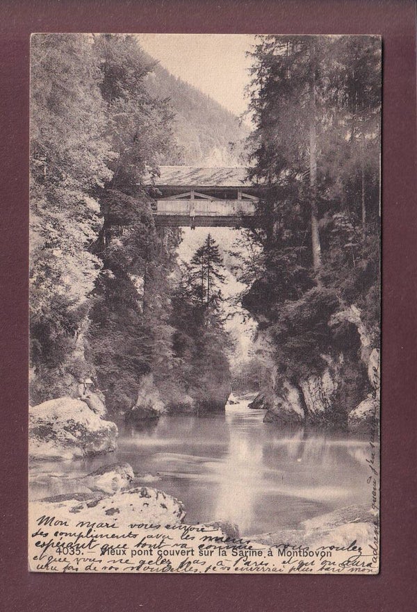 MONTBOVON - Vieux pont couvert - 1909
