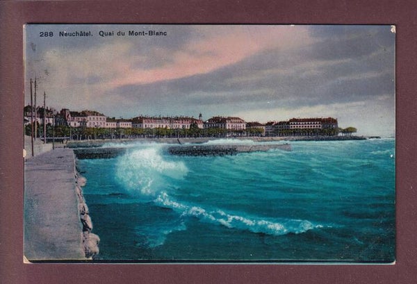 NEUCHÂTEL - Quai du Mont-Blanc - 1914