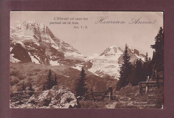 BREITHORN von Mürren - Verset - 1913 // Eckbug //