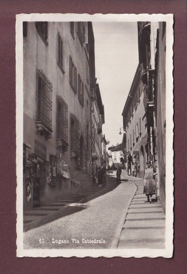 LUGANO - Via Cattedrale - 1930
