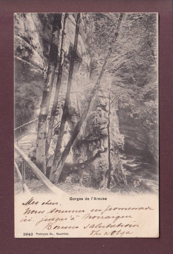 Gorges de l'AREUSE - 1906