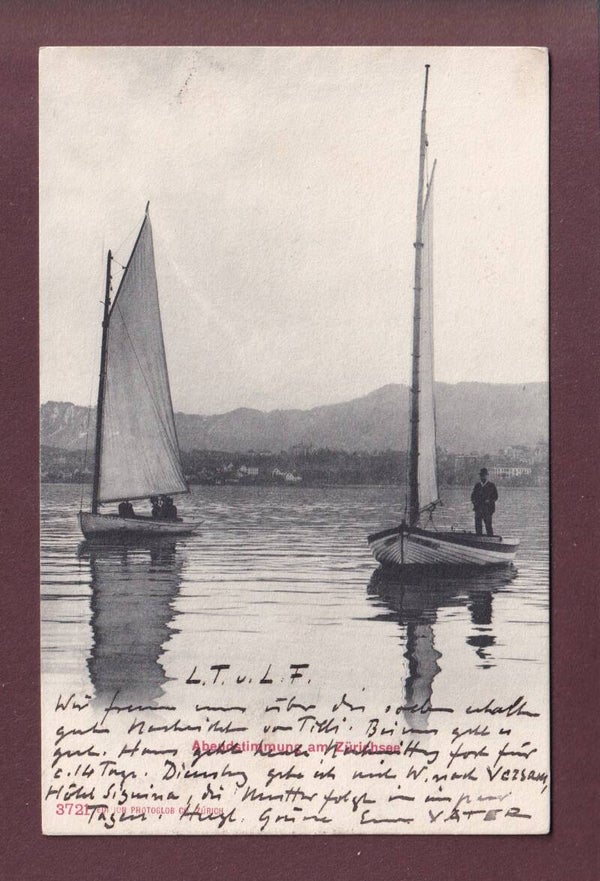 Am Zürichsee - SEGELSCHIFFE - 1904