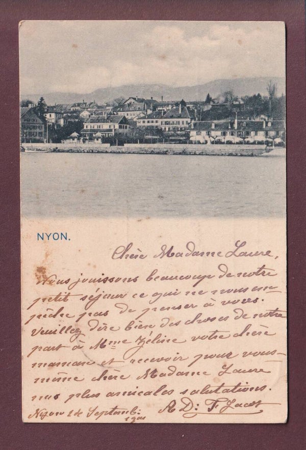NYON vu du lac - 1901