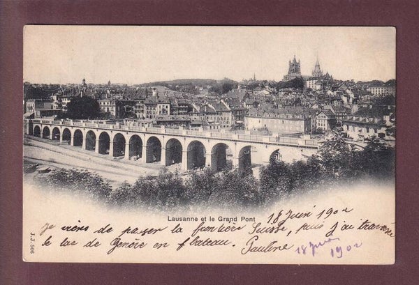 LAUSANNE - Grand Pont - 1902