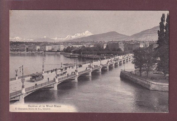 GENEVE - Pont du Mont-Blanc - Tram
