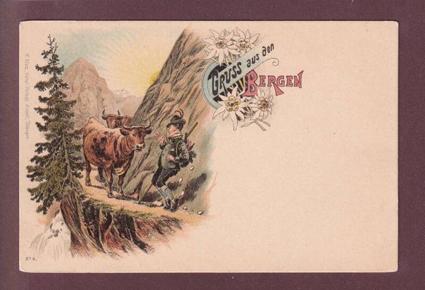 Gruss aus den BERGEN - Litho Metz