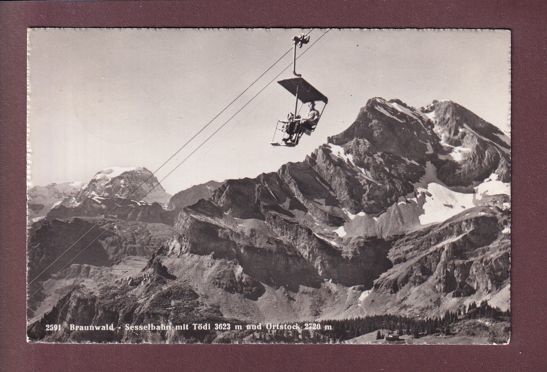 BRAUNWALD - Sesselbahn - Tödi - Ortstock - 1958