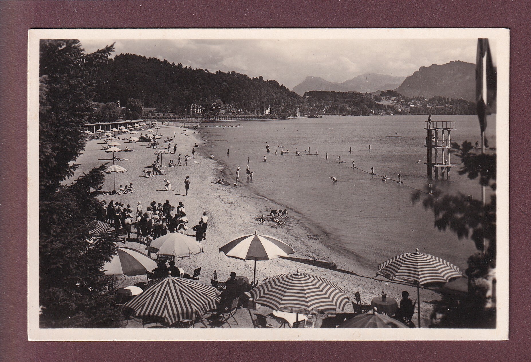 Strandbadleben im Lido LUZERN - 1934
