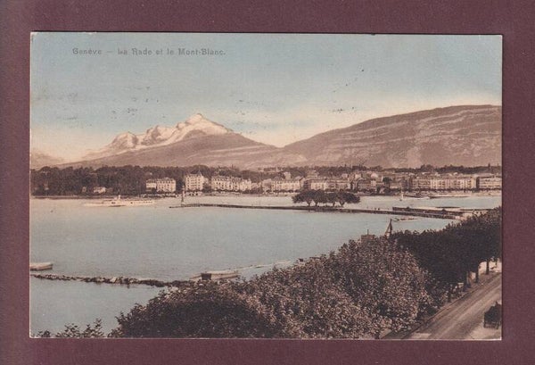 GENEVE - Rade et Mont-Blanc - 1916