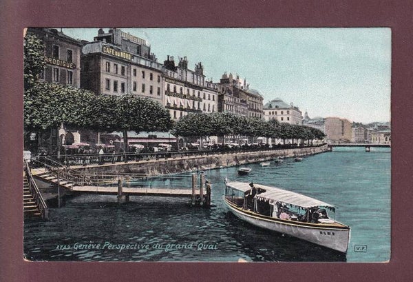 GENEVE - Grand Quai - Café du Nord - 1908
