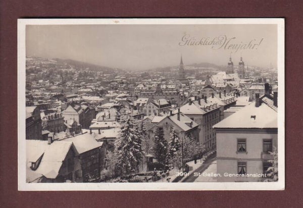 ST. GALLEN unter Schnee - Neujahr - 1929