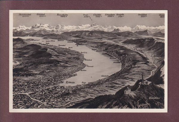 ZÜRICH und Umgebung - Vogelschau