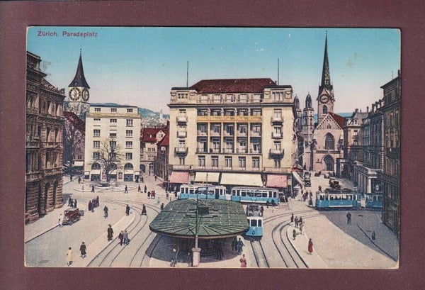 ZÜRICH - Paradeplatz - Tram - 1935