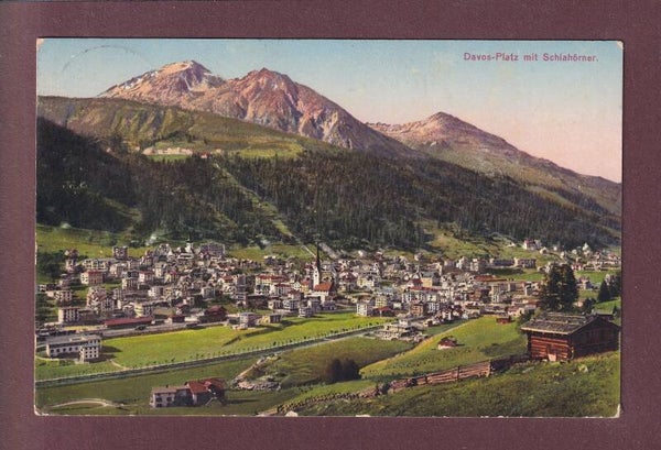 DAVOS-PLATZ - Schiahörner - 1916
