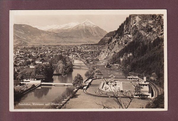 Interlaken - UNTERSEEN - Niesen - 1937 // Rück verletzt //
