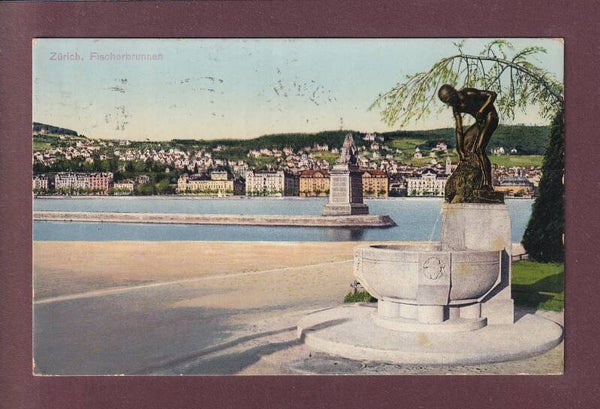 ZÜRICH - Fischerbrunnen - Löwendenkmal - 1925