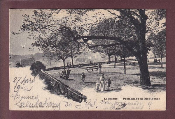 LAUSANNE - Promenade de Montbenon - 1902
