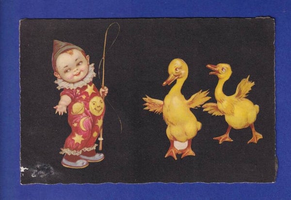 ENFANT - Clown et canards // voir dos //