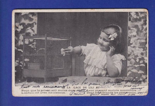 ENFANT - La Cage de Lili - Jeune Fille et son oiseau