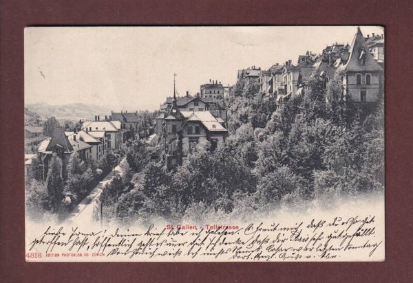 ST. GALLEN - Tellstrasse - 1906 // Eckbug //