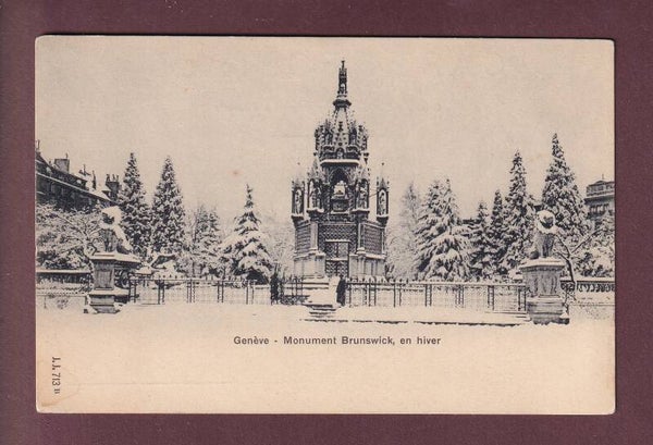 GENEVE sous la neige - Monument Brunswick