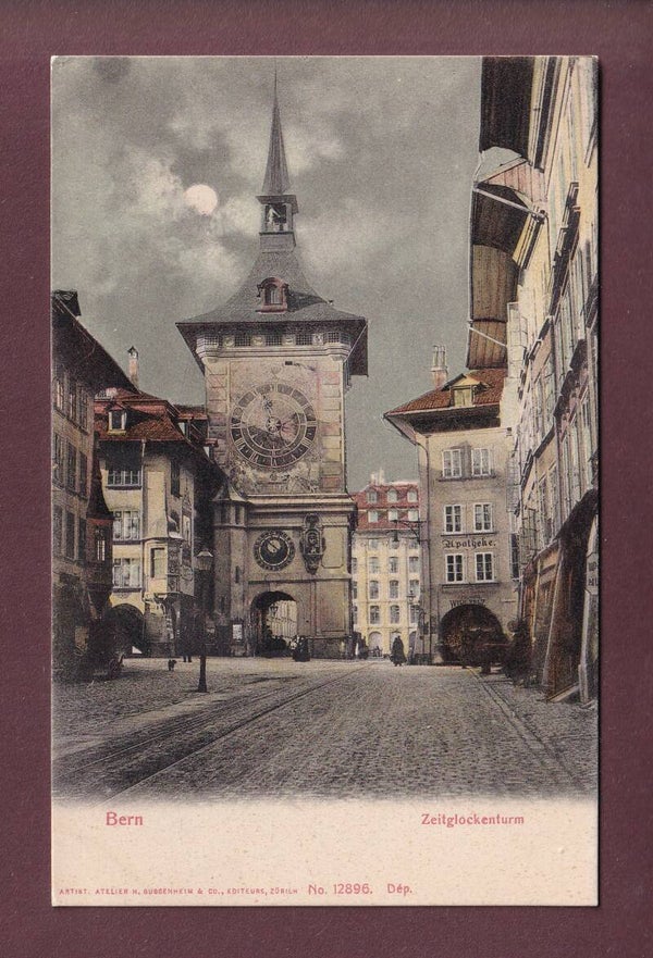 BERN - Zeitglockenturm - Mondschein