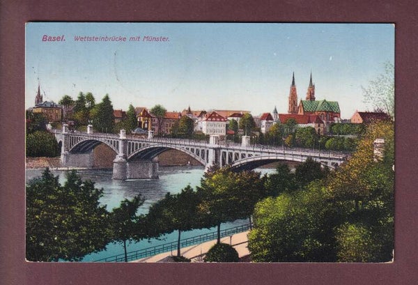 BASEL - Wettsteinbrücke - Münster - 1910