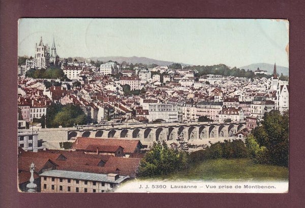LAUSANNE - Vue prise de Montbenon - 1908