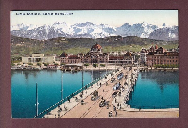 LUZERN - Seebrücke - Bahnhof - 1936