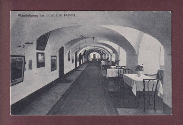BAD PFÄFERS - Wandelgang im Hotel - 1921