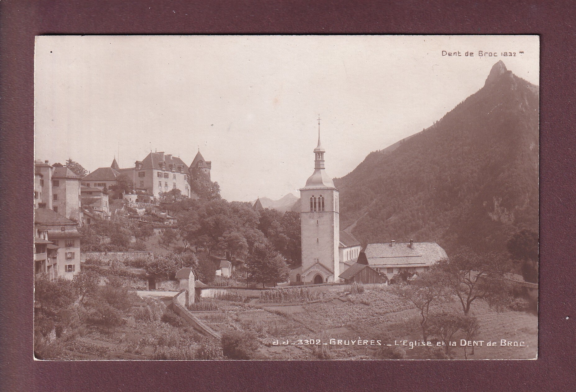GRUYERES - Eglise et Dent de Broc