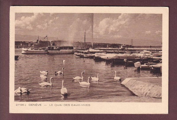 GENEVE - Quai des Eaux-Vives - Bateau