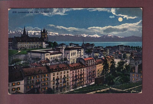 LAUSANNE au clair de lune - 1920