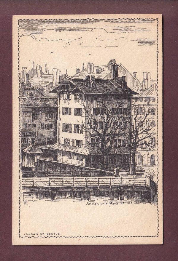 GENEVE - Ancien café place Bel-Air - Vouga