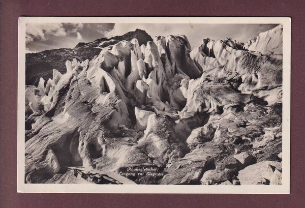 RHONEGLETSCHER - Eingang zur Eisgrotte - 1929