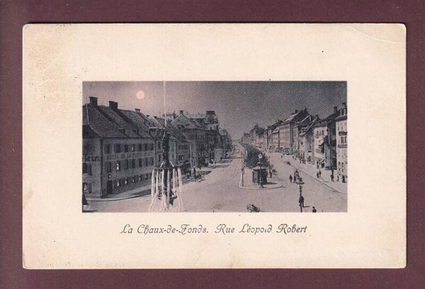LA CHAUX-DE-FONDS Rue Léopold Robert 1910 // pli d'angle //
