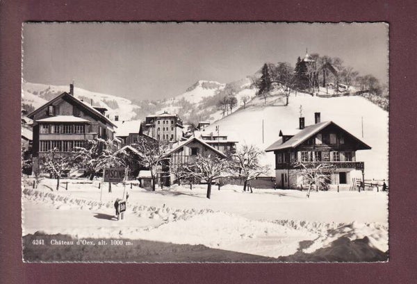 CHÂTEAU d'OEX sous la neige - Piscine… 1970