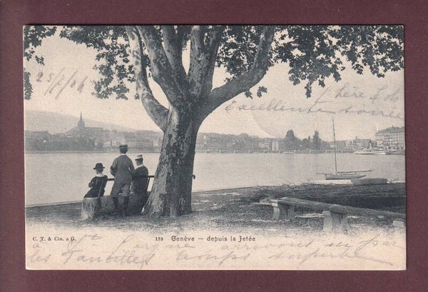 GENEVE depuis la Jetée - 1904