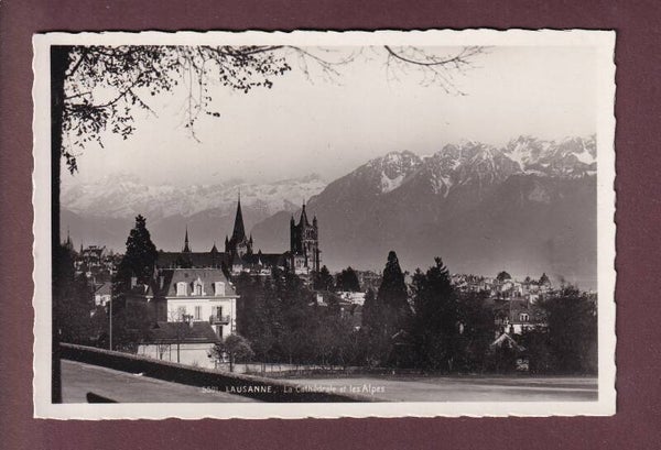 LAUSANNE - La Cathédrale et les Alpes - 1936