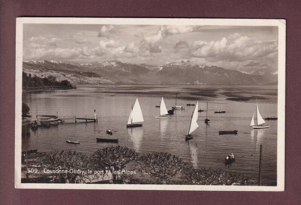 LAUSANNE - Ouchy - Le Port et les Alpes - 1932