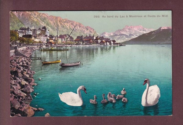 MONTREUX - Cygnes - Dents du Midi - 1909