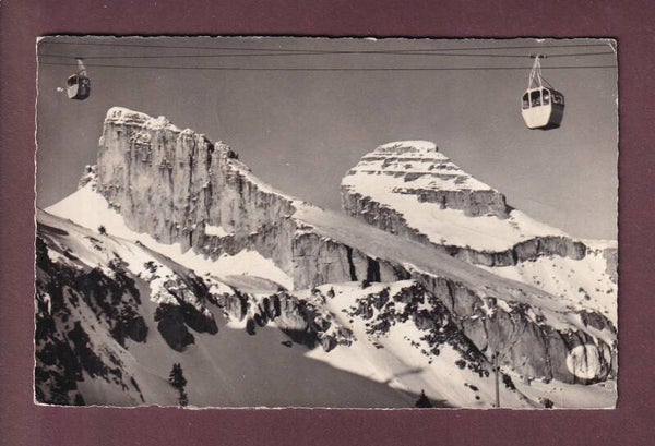 LEYSIN - Téléférique de la Berneuse - 1961 taxée / refusée