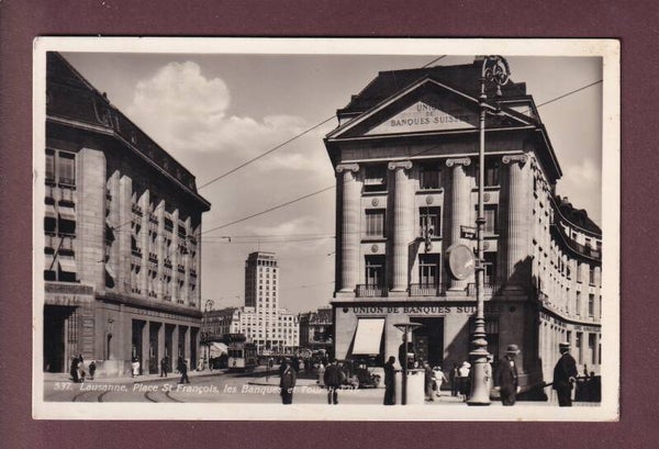 LAUSANNE - Place St. François - UBS - Tour Bel-Air - 1933