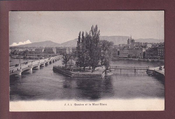 GENEVE - Île Rousseau - 1910 taxée