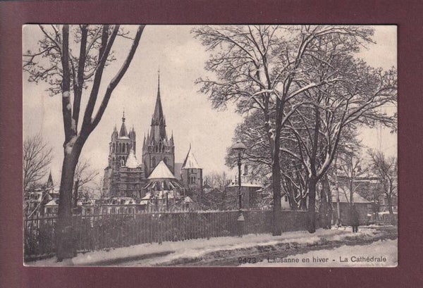 LAUSANNE en hiver - Cathédrale - 1910