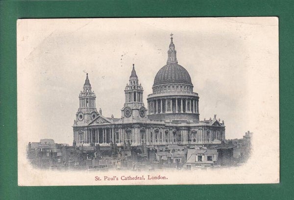 LONDON - St. Paul's Cathedral - 1914 // corner fold //